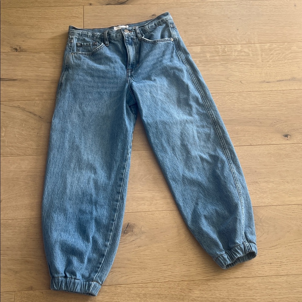 Frame Jeans The Lounge High Rise Cropped in Chill Relaxed Look Designer Jogger - Picture 5 of 9